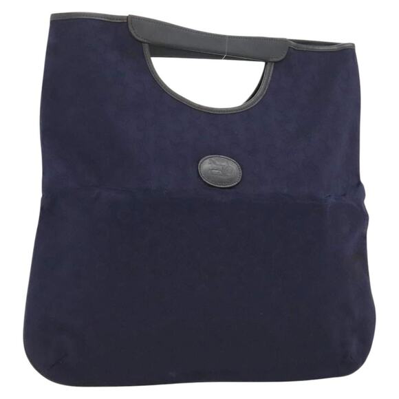 CELINE C Sulky Hand Bag Canvas Navy - Picture 1 of 12